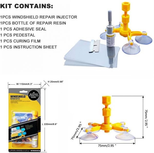 Komplet za popravak vjetrobranskog stakla